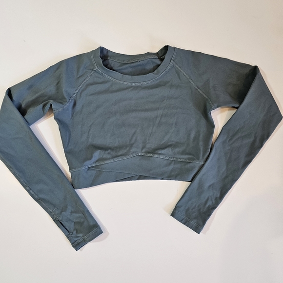 Danysu Snatched Waist Crossover Naked Feeling Workout Gym Outfit LS XS - Picture 11 of 12